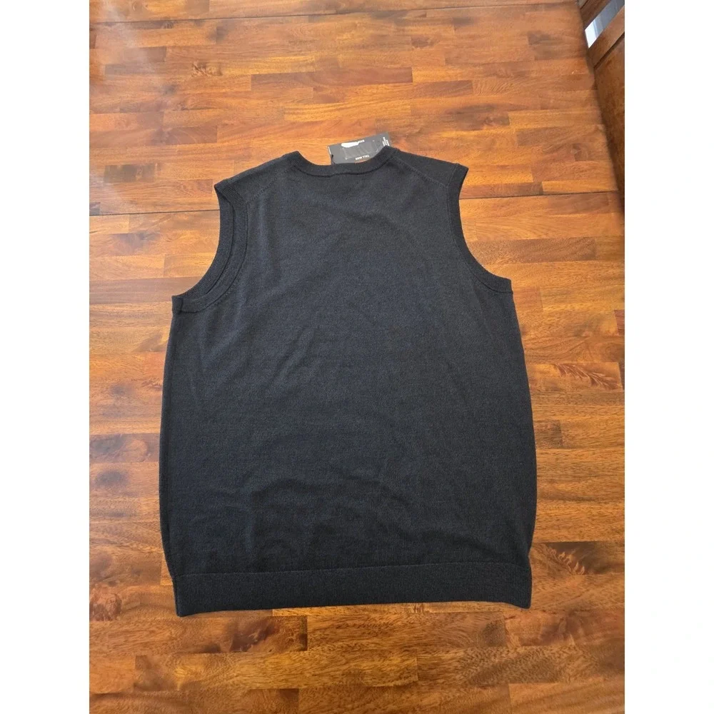 Hart Schaffner Marx Mens Merino Wool V-Neck Sweater Vest Big & Tall XLT 048